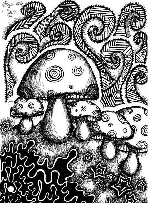 45 amazing coloring pages of mushroom designs for adults relaxation with stress relieving designs. Trippy Printable Coloring Pages - Coloring Home