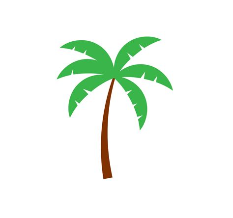 Palm Tree Vector Icon Palm Tree Isolated On White Background Palm