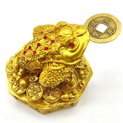 Feng Shui Money Frog Toad For Good Luck Attract Wealth Golden