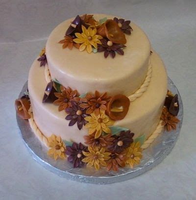 Pretty flowers, cakes & gifts. Autumn/Fall Flowers Cake By me. | Fall birthday cakes ...