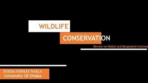 Wildlife Conservation Ppt