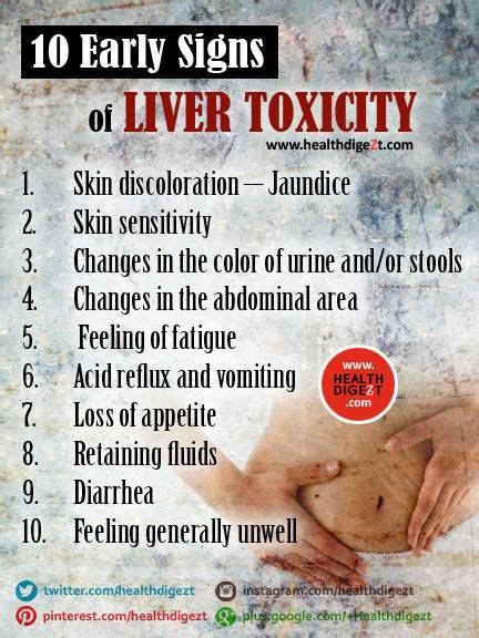 10 Early Signs Of Liver Toxicity Healthdigezt Health Diet Beauty