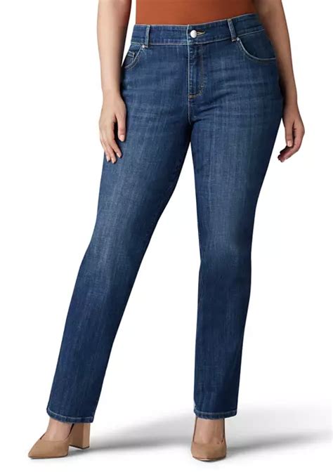 Lee Plus Size Relaxed Fit Straight Leg Stretch Jeans Belk