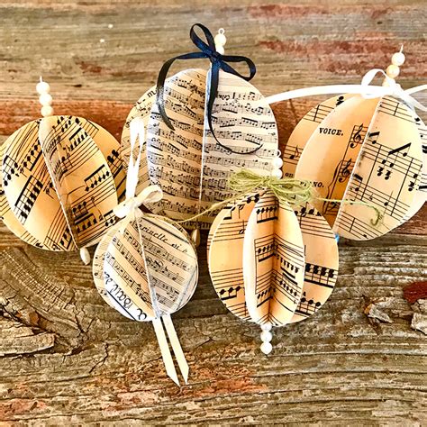 How To Make Sheet Music Ornaments The Graphics Fairy