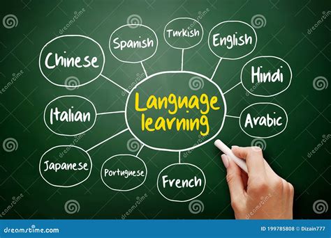 Different Language Learning Mind Map Stock Photo Image Of Flow