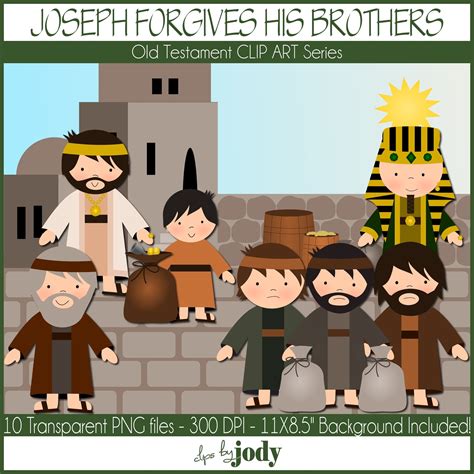Joseph Forgives His Brothers Old Testament Clip Art Bible