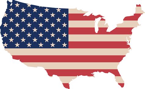 Flag Of The United States Map Clip Art Usa Flag Map Png Clip Art My