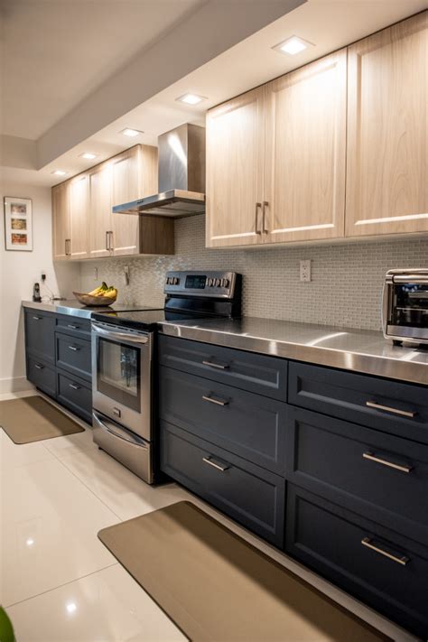 We are your premier kitchen and tile store in miami, fl, dedicated to helping you perform amazing transformations for a beautiful and functional living space. Contemporary Kitchen Remodel Done With Cabinet Refacing in a Two Tone Color - Contemporary ...