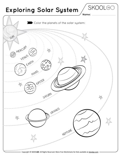 Kindergarten Solar System Worksheets Pdf Solar System