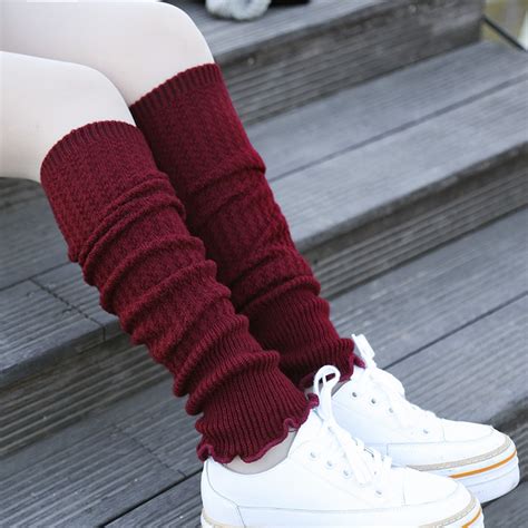 Winter Spring Elastic Leg Warmers Boot Winter Socks Women Knitted