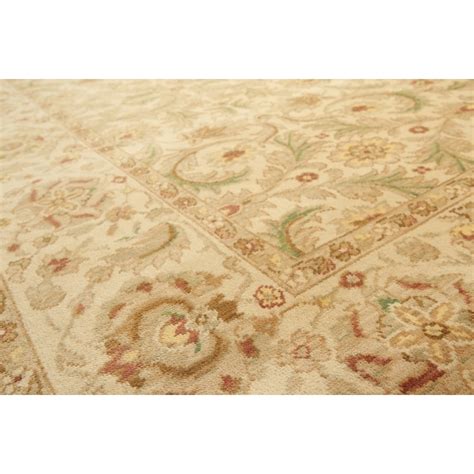 Hand Knotted Beigebrown Rust Green Light Yellow Multi Oriental Rug