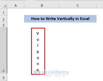 How To Write Vertically In Excel Ways Exceldemy