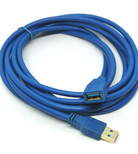 6ft Usb 30 Gold Plate Type A Male To Female Mf Extension Cable Blue