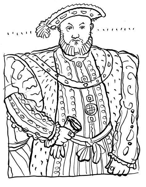 Henry Viii Coloring Page Sketch Coloring Page