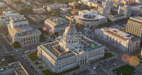 San Francisco City Hall At Sunset In Civic Center San Francisco