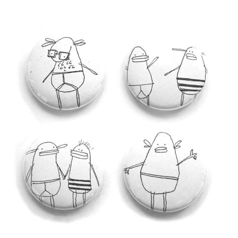 Unique Badge Set Funny Characters In Underpants Adorable T Idea