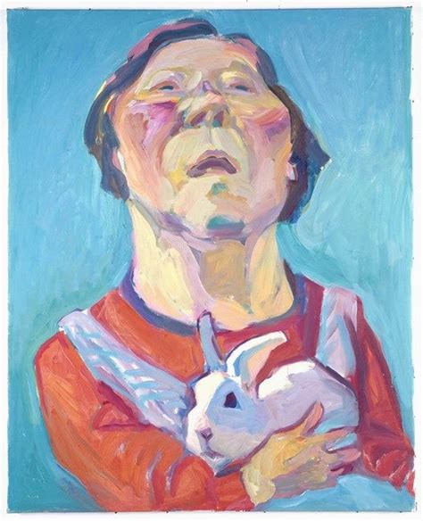 Selbstportrait Mit Hasen Self Portrait With Rabbit By Maria Lassnig