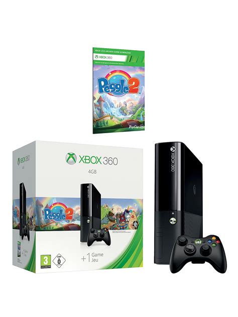 Very From Littlewoods Xbox 360 4gb Arcade Console With Peggle 2 And