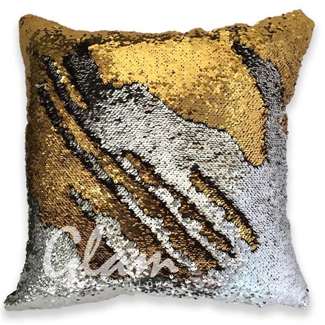 Silver And Gold Reversible Sequin Glam Pillow Glam Pillows
