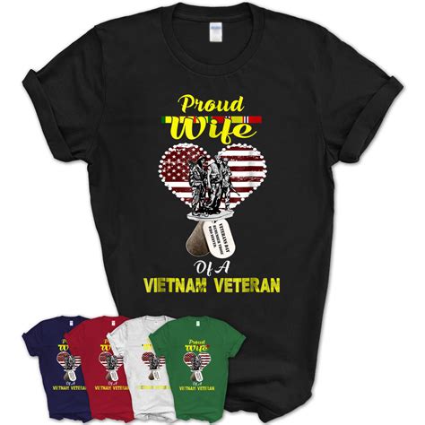 Proud Wife Of A Vietnam Veteran T Shirt Teezou Store