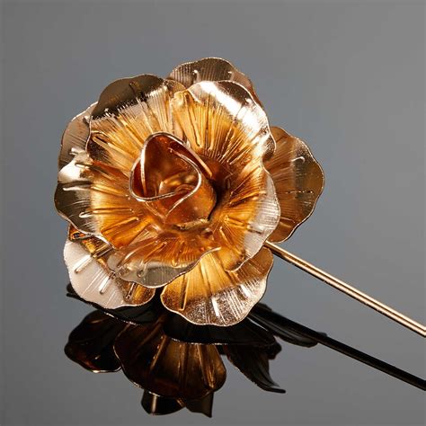 Metal Flower Lapel Pin Gold Dapperman Touch Of Modern