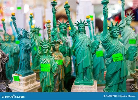 Souvenir Statues Of Liberty In The Store Editorial Stock Photo Image
