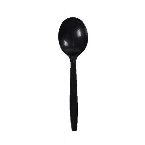 Karat Pp Plastic Premium Extra Heavy Weight Soup Spoon Black 1000