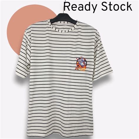 Jual Kaos Stripe Strip Salur Belang Garis Garis Pria Wanita Unisex Kaos Distro Cvc Shopee