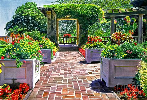 Beautiful Italian Gardens Painting By David Lloyd Glover Fine Art America