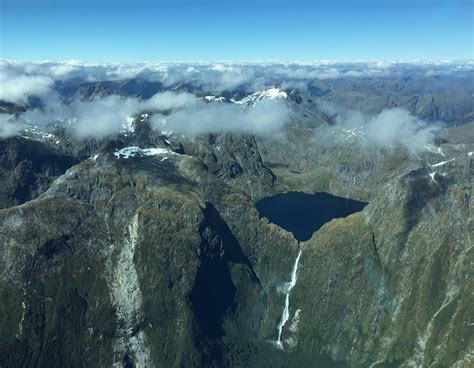 Flying Past Beautiful Sutherland Falls Fiordland New Zealand Rtravel