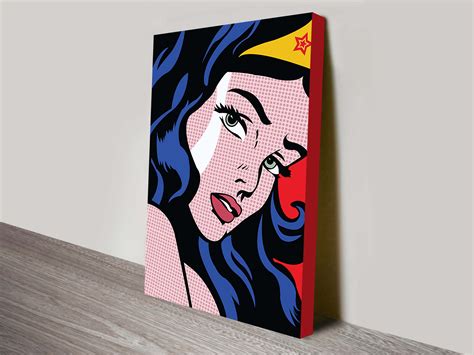 Wonder Woman Comic Pop Art Print To Canvas Australia