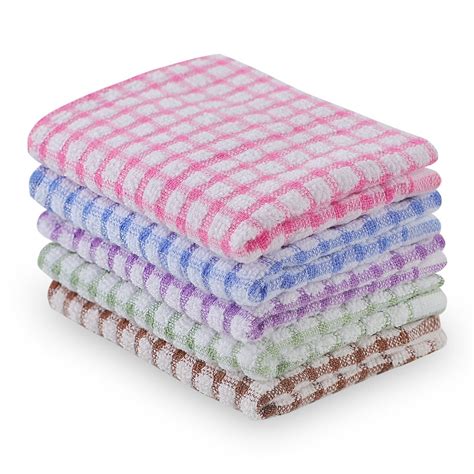Kitchen Restaurant Hotel Terry Cotton Dish Cleaning Towels Assorted