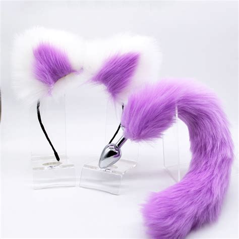 Bdsm Roleplay Games Beatiful Animal Long Fox Tail With Cat Ear Clip