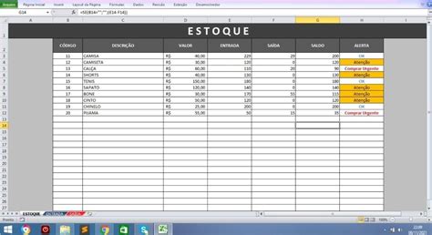 Planilha De Controle Estoque Cplanilha De Entrada E Saída