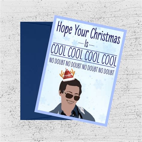 Jake Peralta Christmas Card Digital Download Brooklyn 99 Etsy Uk