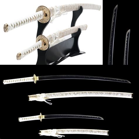 Samurai Sword White Kinun Daisho Set Katana＆wakizashi For Sale
