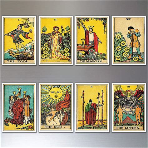 Learn fast with this list of tarot cards in the major and minor arcana and their meanings. Buy Vintage Tarot cards fridge magnets set of 8 retro large tarot card magnets in Cheap Price on ...