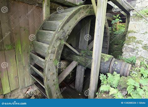 Old Big Water Wheel Of The Historic Mill Saw Royalty Free Stock Image