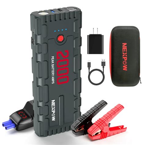 Nexpow 2000a Peak 18000mah Car Jump Starter With Usb Quick Charge 30