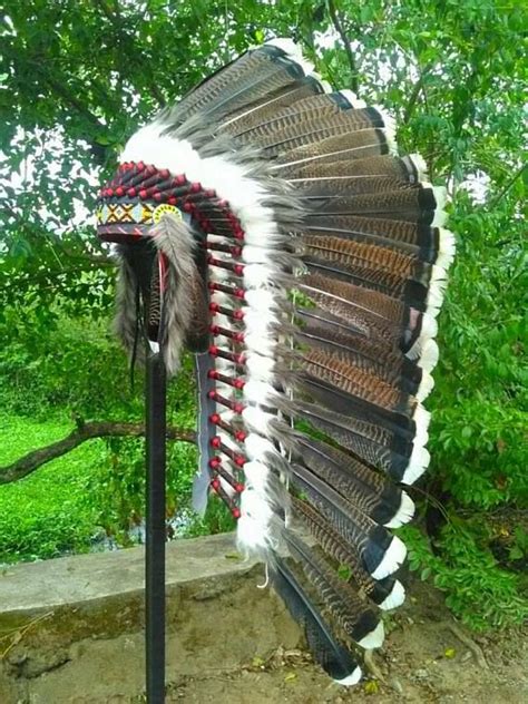 Sale Medium Length Turkey Feathers Headdress Native American Native