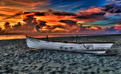 Nature Landscape Sky Clouds Sunset Sea Beach Ocean Hdr Sand