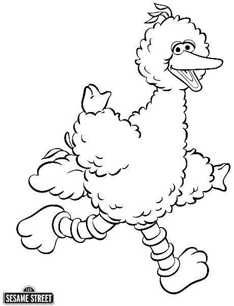 Big Bird Sesame Street Coloring Pages Clip Art Library