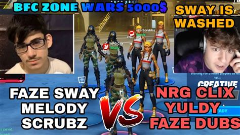 Clix Vs Faze Sway Happened Again In Bfc Zonewars Tournament 3v3 Wagers