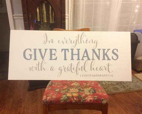 “in Everything Give Thanks With A Grateful Heart” Scripture Painted