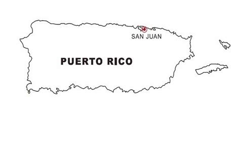 Mapa Y Bandera Y Escudo De Puerto Rico Para Dibujar Pintar Colorear Imprimir Recortar Y Pegar