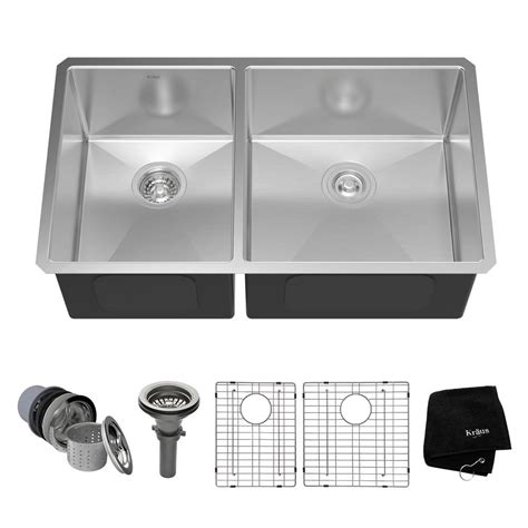 If you are using mobile phone, you could also use menu drawer from browser. KRAUS Undermount Stainless Steel 33 in. 60/40 Double Bowl ...