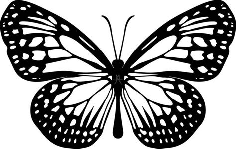 Butterfly Vector File Black and White Illustration Commercial or Non