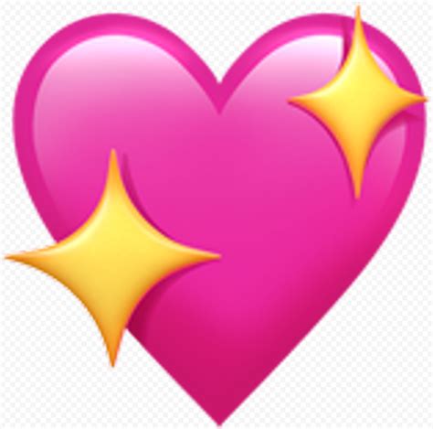 Sparkling Heart Love Pink Emoji Romantic Citypng