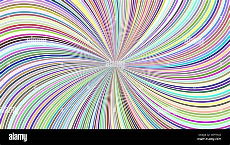 Multicolored Hypnotic Abstract Spiral Stripe Background Vector Curved