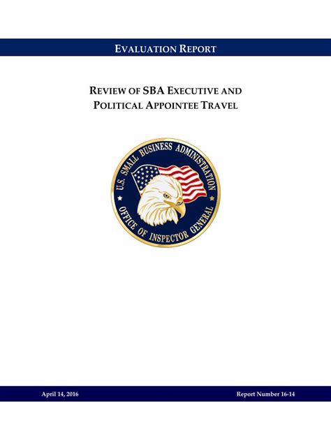 Pdf Review Of Sba Executive And Political Appointee Travel Dokumentips